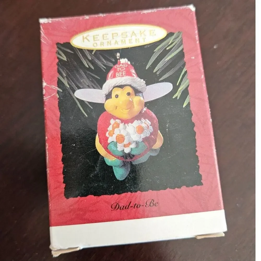 Vintage Hallmark Keepsake Ornaments 1993 And Dad To Be (Bee)